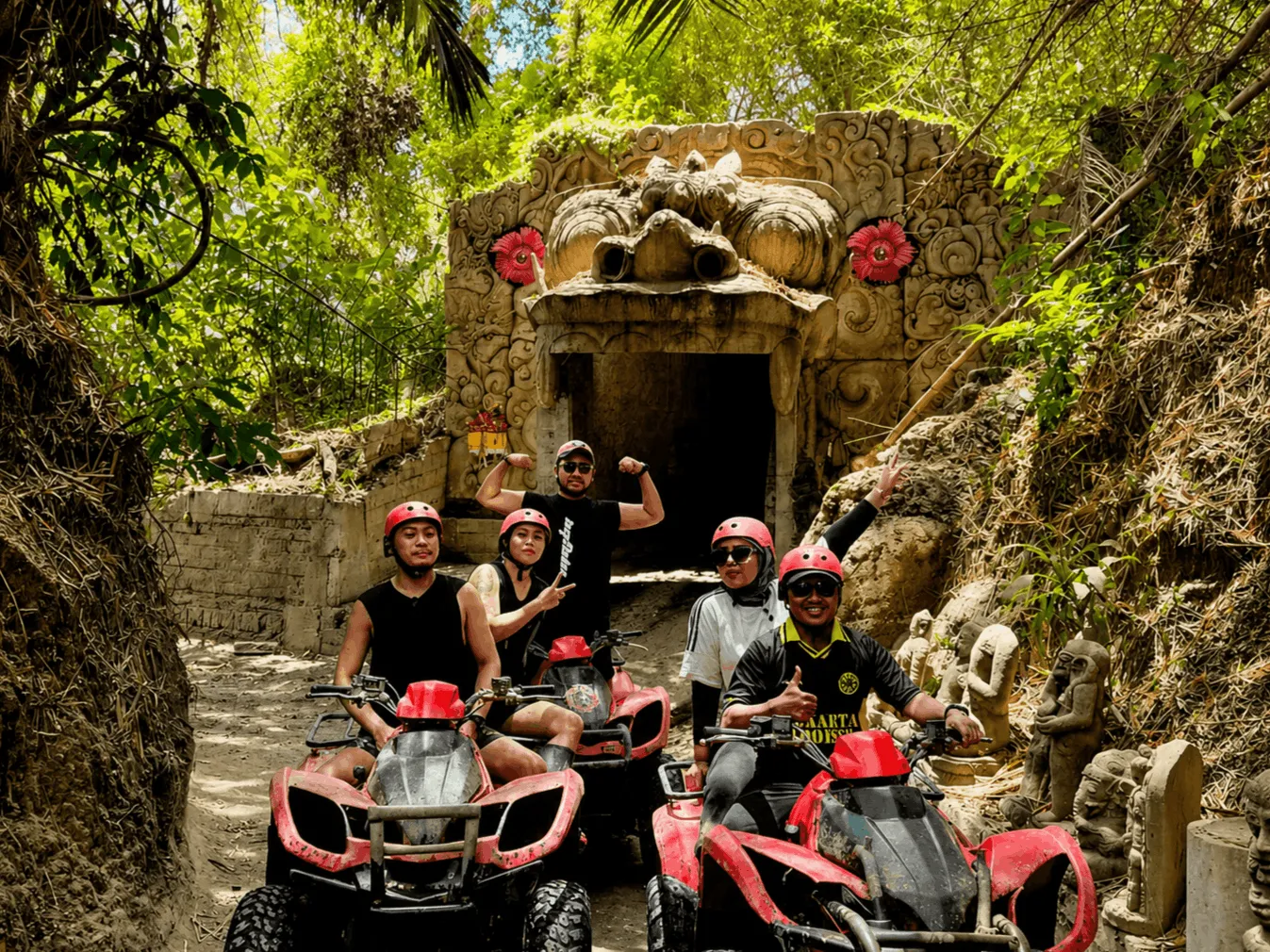 ATV Quad Bike Through Waterfall & Barong Cave