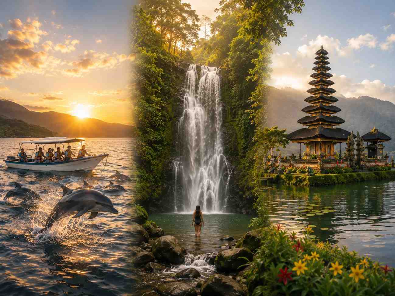 Bali Northern Escape – Dolphins, Banyumala Waterfall & Ulun Danu Temple